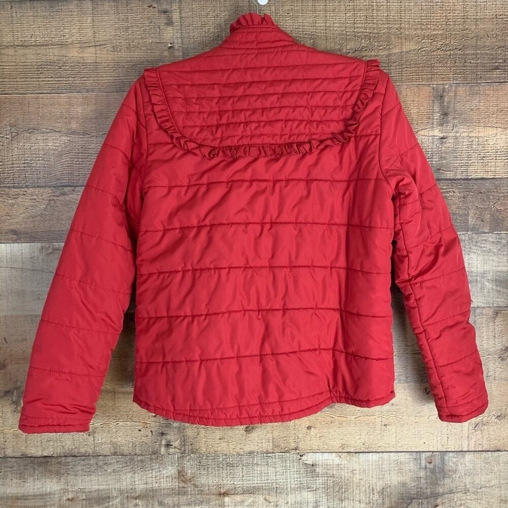 Splendid Quilted Lightweight Puffer Jacket Ruffle… - image 4